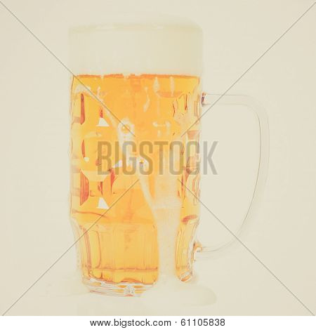 Retro Look German Beer Glass