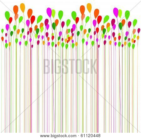 Abstract background with flowers