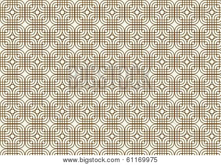 Circle And Rounded Corner Square Pattern On Pastel Color