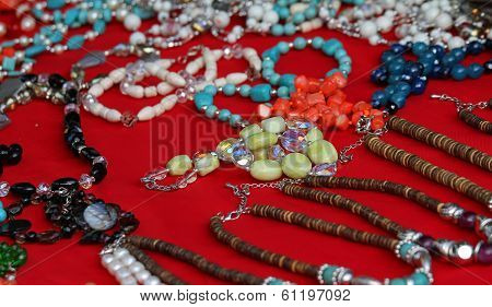 Vintage Trinkets For Sale At A Flea Market In Rome