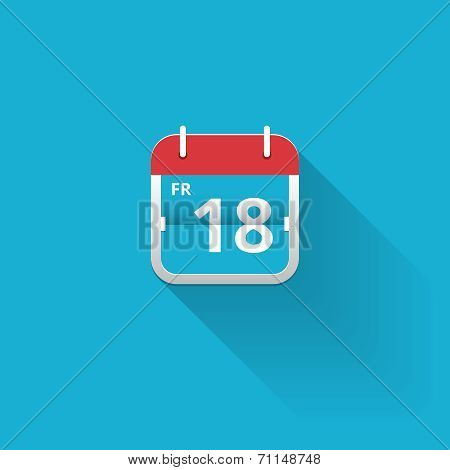 Flat vector calendar icon