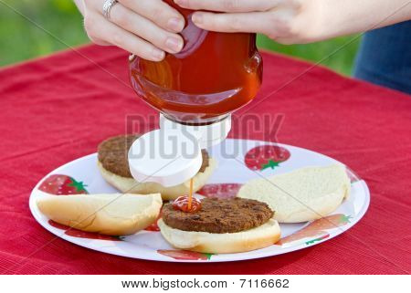 Ketsup på Burger