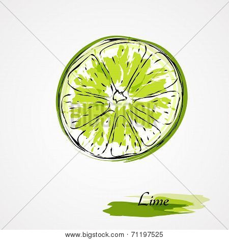 Lime citrus slice