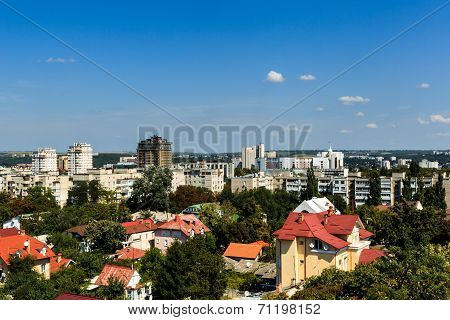 Aerial Landscape View Of Chisinau, Moldova.