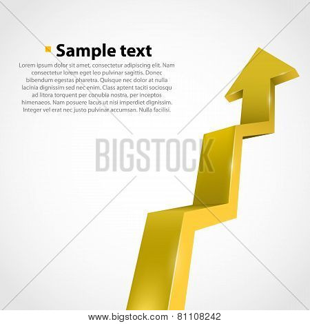 Vector growth progress arrow.
