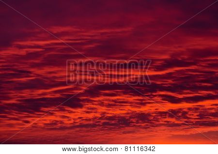 Red clouds