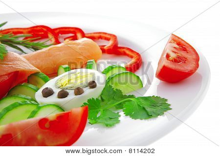Salmone e verdure
