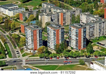 Vilnius City Capital Of Lithuania Aerial View