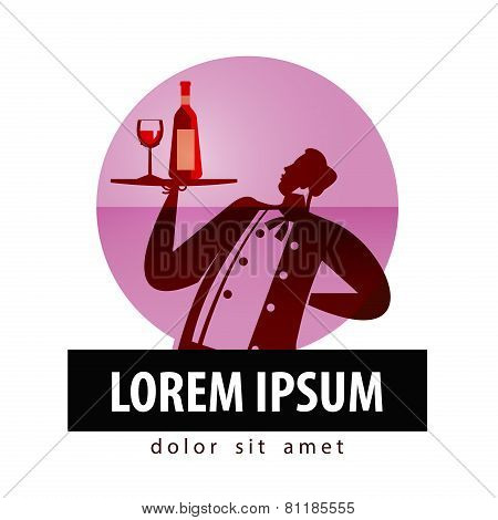alcohol vector logo design template. bottle of wine or winemaker icon.