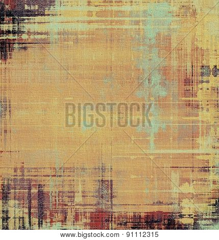 Abstract old background with rough grunge texture. With different color patterns: yellow (beige); brown; gray; cyan
