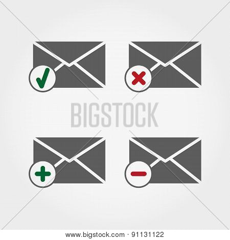 Envelopes Web Icons.