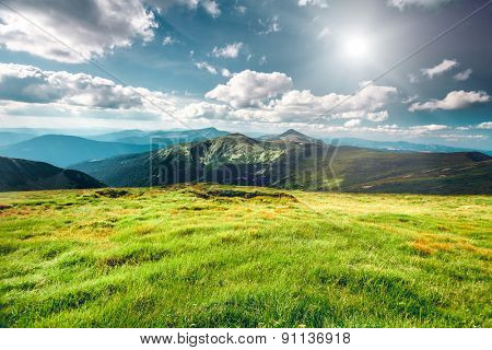 Chorna hora mountain range.  Carpathian mountains. Ukraine