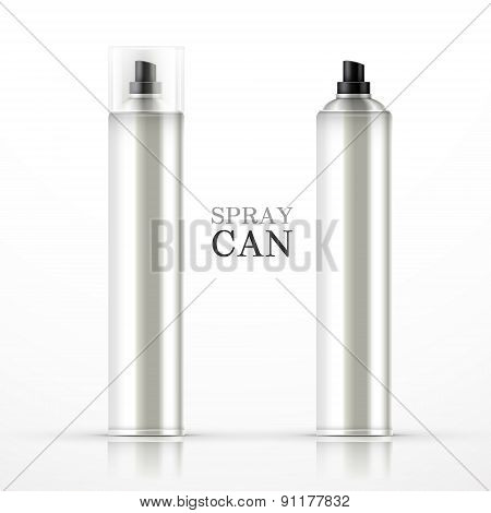 Silver Spray Can Set