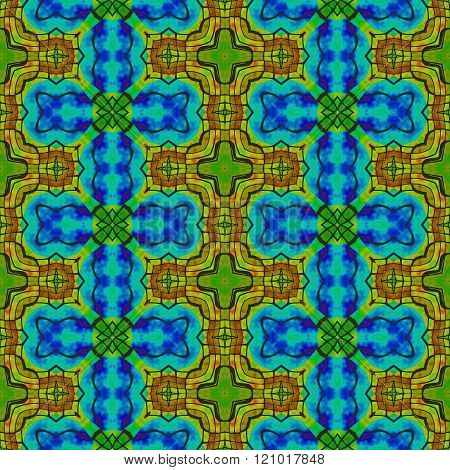 Abstract colorful decorative kaleidoscope seamless tile
