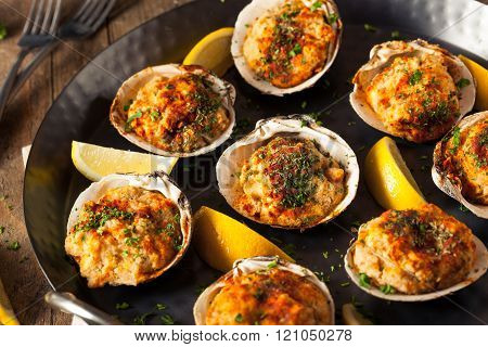 Homemade Baked Clams With Lemon
