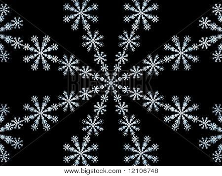 Fractal sneeuwvlokken of bloem