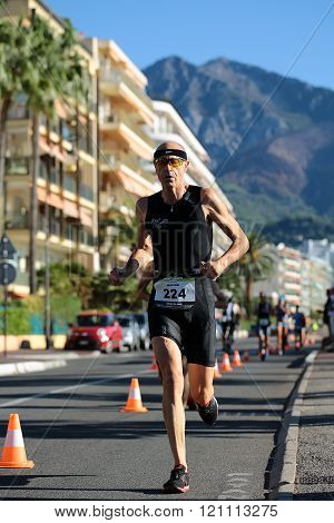 Runner Ahead In Black Suit