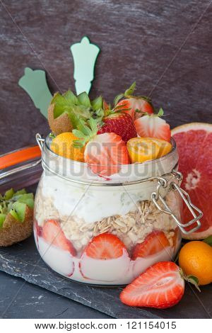 Porridge With Fruits And Yogurt