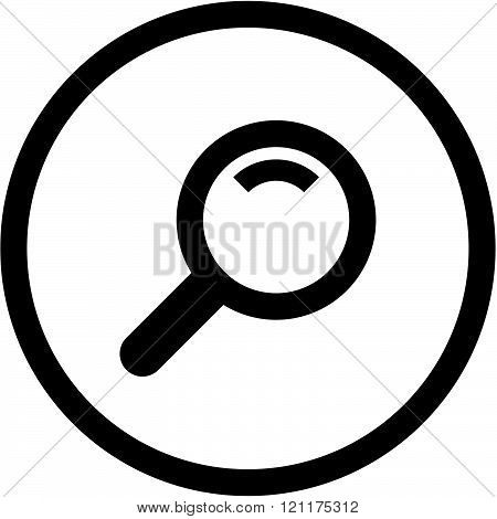 Magnifying lens - Vector icon isolated on white