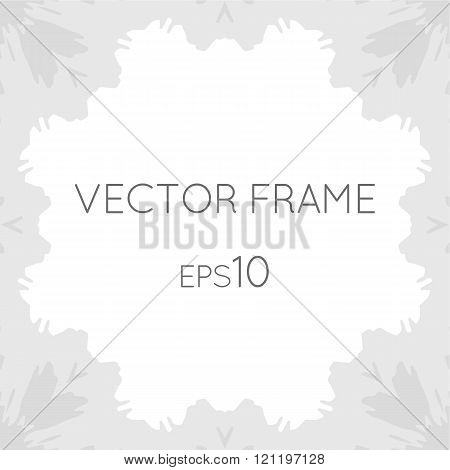 Vector square flower frame for text, images, monograms, photo frames.