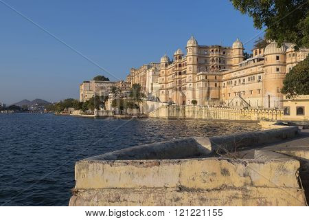 Udaipur City Palace in Rajasthan state of India