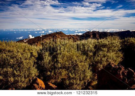 Astronomical observatory on La Palma island