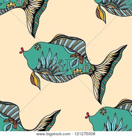 Background Of Abstract Fish