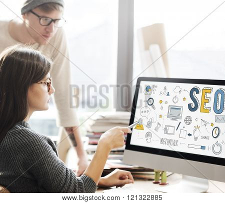 Searching Engine Optimizing SEO Browsing Concept