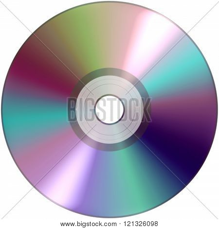 CD DVD  audio  video data recording isolated over white background