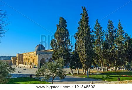 Al-aqsa Behind The Trees