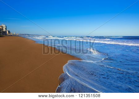 Tavernes de Valldigna beach dunes in Valencia of Spain
