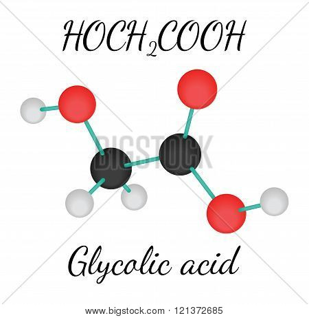 C2H4O3 glycolic acid molecule