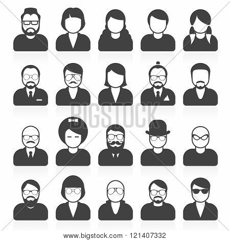 Simple People Avatars And Userpics With Different Style And Hairdo
