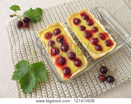Jostaberry tartlet cake