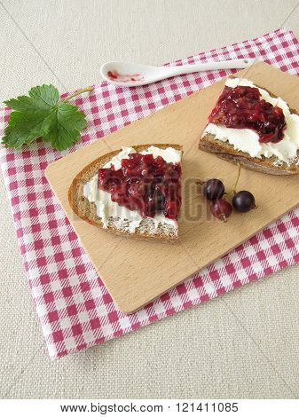 Jostaberry jam for breakfast