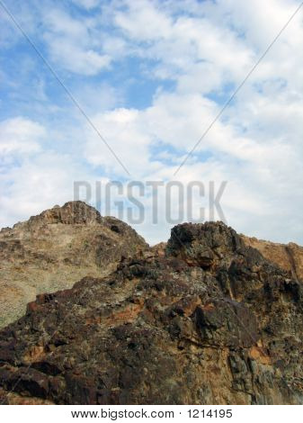 mountain closeup view in a desert land