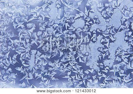 Frostwork on a window glass