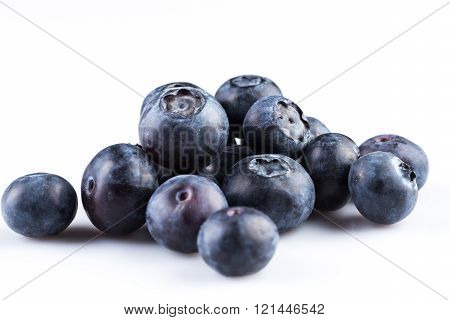 Blueberries On White Background