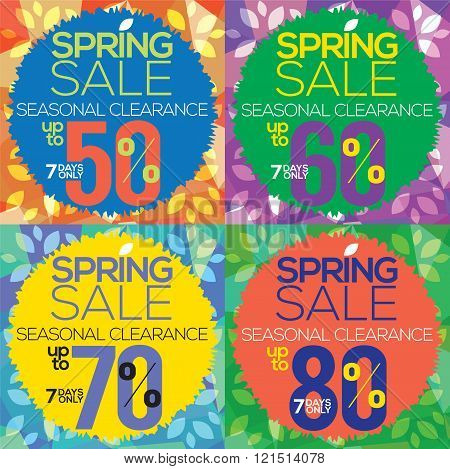 Colorful Spring Sale Up To 50, 60, 70, 80 Percent.