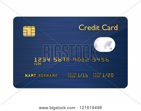 Credit Card Isolated Over White Background