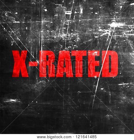 Xrated sign isolated