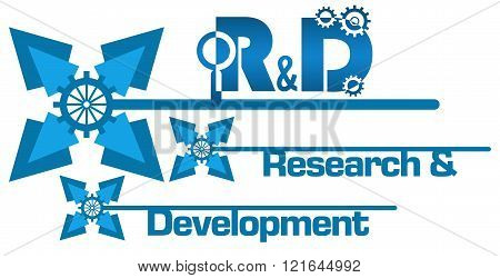 R And D Abstract Gears Floral Blue