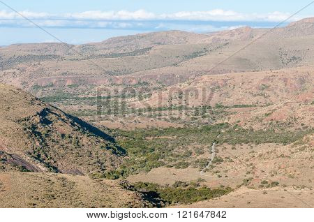 View from the mountain pass on the Kranskop Loop