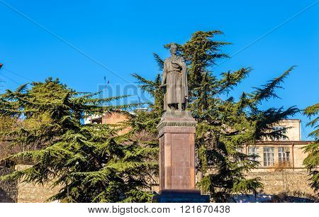 The monument to Shota Rustaveli in Tbilisi