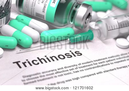 Trichinosis Diagnosis. Medical Concept.
