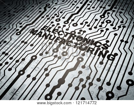Manufacuring concept: circuit board with Electronics Manufacturing