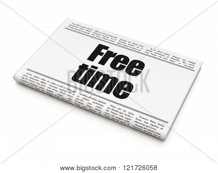 Time concept: newspaper headline Free Time