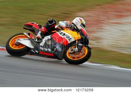 SEPANG - 05 februari: Andrea Dovizioso van de Repsol Honda team praktijken in de pre-season tests 