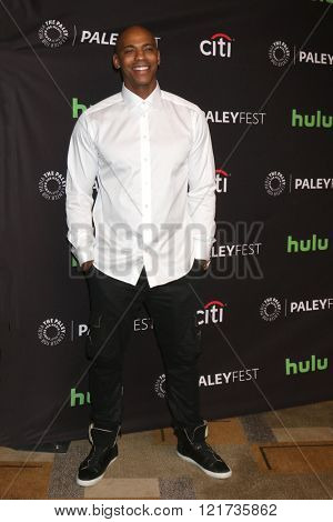 LOS ANGELES - MAR 13:  Mehcad Brooks at the PaleyFest Los Angeles - Supergirl at the Dolby Theater on March 13, 2016 in Los Angeles, CA
