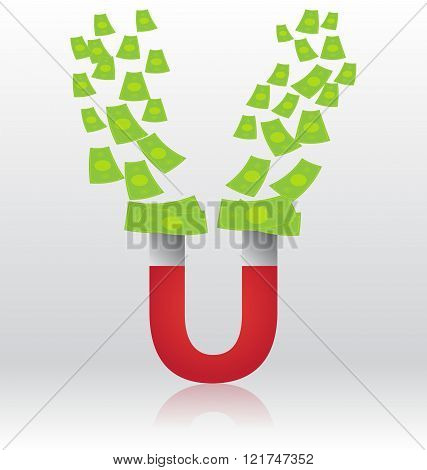 Attracting Money With A Horseshoe Magnet Concept